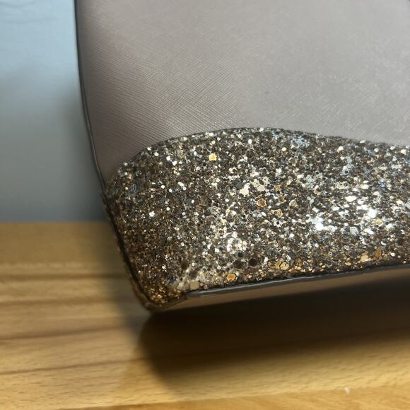 Kate Spade NY Penny Greta Court Tote Purse Glitter Sparkle Bag Cityscape Gray - Picture 7 of 16